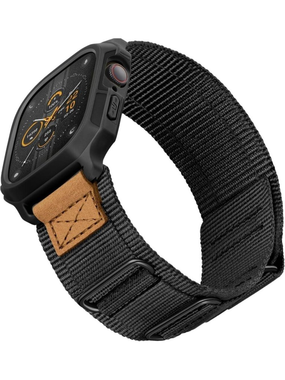 Rugged Velcr Sport for Apple Watch 44mm 45mm w/ Protective Cover, 9/8/7/6/5/4/SE